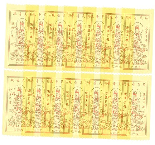 YARNOW 100er-pack Chinesische -aufkleber Für Kwan Yin Goldene Dekorative Aufkleber