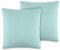 VEL VET HOME VelvetHome Deluxe 2er Set Kissenbezug 40x40 cm Made in EU Hohe Qualität Kopfkissenbezug mit Reißverschluss 100% Baumwolle Kissenhülle 40x40 Minze