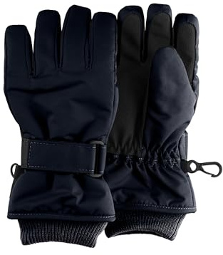 Sterntaler Fingerhandschuhe Rips wasserdicht – Warme Kinderhandschuhe mit Thinsulate-Futter, Klettverschluss & weichen Strickbündchen– Unisex Handschuhe für Winter, Outdoor, Schnee – marine, Größe 4