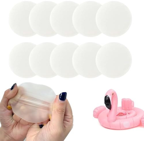 10Pcs Inflatable Patch Repair Kit Waterproof, Air Mattress Patch Kit Heavy Duty, Self-Adhesive Air Mattress Repair Kit for Inflatable,Mattress,Inflatable,Boat,Raincoats,Umbrellas,Swimming Ring.