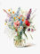 Malen Nach Zahlen Erwachsene Blumen-Malen Nach Zahlen Blumen Mit Pinseln und Acrylfarbe, Paint by Numbers DIY Set Basteln Erwachsene mit Pinseln und Acrylfarben für Home Decor(Rahmenlos,30x40cm)