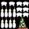 Christbaumschmuck Weiß, 16 Stück Engelsflügel Weihnachtsschmuck, Feder Flügel Wichtel Anhänger Weihnachtsbaum Deko Set, Weihnachten Ornament Engelsflügel, Weihnachtsfeier DIY Dekoration
