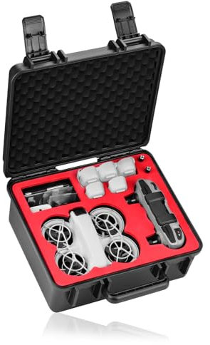 BRDRC Neo Case, Waterproof Carrying Hard Case Shoulder Strap for DJI Neo Fly More Combo Accessories, with RC-N3 Remote Controller Battery Charging Hub and Other