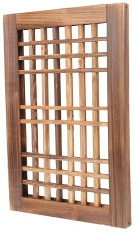 PRETYZOOM Holzrahmen Wandbehang Vintage Tür Fenster 40x26cm Home Dekoration Zeichen