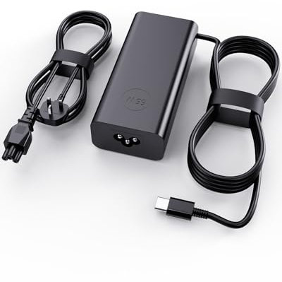 65W Latitude 5340 Charger for Dell Latitude 5340 5320 5350 5420 5520 5550 7389 E5440 Laptop Power Adapter for Dell XPS 13 9350 9360 9370 9380,Chromebook 3100 3400 5190 USB Type C Adapter