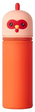 Mulor Animal Shaped Pencil Case Desk Pen Holder for Boys Girls Soft Silicone Kawaii Cute Zipper Closure