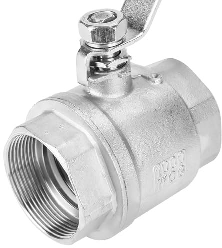 Zweiteiliger Kugelhahn aus Edelstahl 304 mit Innengewinde, 2 Zoll, DN50, 1000 WOG, Schnelles Öffnen und Schließen, Gute Dichtleistung, Kleine Flüssigkeit, für Wasser, Öl, Nicht