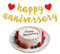 JEYORZY Happy Anniversary Bunting Banner, Happy Anniversary Party Dekorationen, Happy Anniversary Banner Wimpelkette Girlande Hängedeko mit Herzen für Jubiläum Jahrestag Hochzeit Party Zeremonie