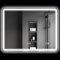 HOMCOM Badspiegel mit Beleuchtung 70x90 cm LED Spiegel Wandspiegel mit Bluetooth-Musikfunktion Uhr Touchschalter Memory-Funktion Lichtspiegel Beschlagfrei mit 3 Lichtfarben Silber