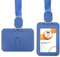 Porte Badge avec Cordon Tour de Cou, Porte-cartes Swivel Lobster Clasp avec Lanières Rétractables pour Cartes Collier d'étudiant d'infirmière, Carte Bus Cantine College (Bleu foncé)
