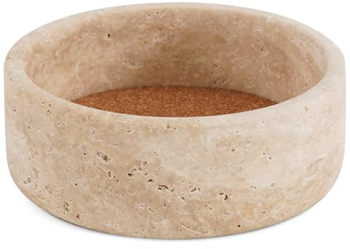 Radicaln Marble Wine Coasters 5.5 Inches Travertine Wine Bottle Coasters for Countertop, Ideal Absorbent Cork Holder for Champagne Bottles