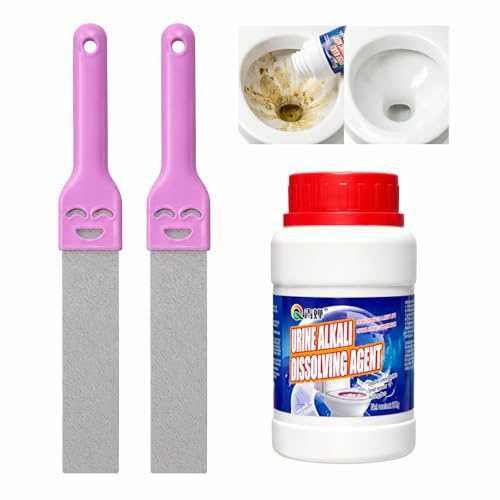 WENXINWIN 2Pcs Pumice Stone for Toilet Bowl Cleaning, 300gToilet Cleaner | Heavy Duty Pumice Cleaning Stone, Multi-Purpose Toilet Bathroom Kitchen Cleaner for Hard Water Stains, Limescale & Rust