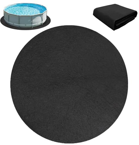 BOFITENG Tapis de Sol Piscine Ronde, Tapis Piscine Hors Sol, Tapis Sol Spa Gonflable, Pliable Bâche Sol Piscine, Protection Sol Piscine, Antidérapant et Absorbant, Réutilisable (305CM)