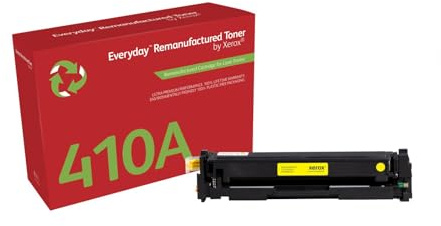 Everyday by Xerox Compatible HP 410A CF412A Yellow Toner, Standard Capacity, Remanufactured
