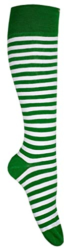 Goldschmidt Ringelstrümpfe | Klassische Ringelsocken für Erwachsene & Kinder | Hohe Qualität mit gekämmter Baumwolle (DE/NL/SE/PL, Numerisch, 35, 38, Regular, Regular, Grün Weiß)