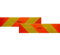 StickersLab - ECE 70.01 Adesivi rifrangenti per motrice kit da 2 pezzi in classe 3 con supporto adesivo chevron (PVC adesivo)