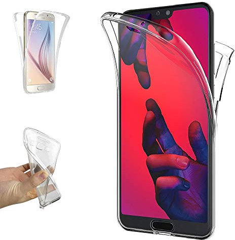 Cover in Gel TPU per Huawei P20 Pro, Silicone Case, 360° Full Body Protezione, Protettiva Sottile Back Cover