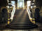 Vlies Tapete Fototapete 3D Lost Place Treppe Empore Farbe color, Größe 120 x 90 cm