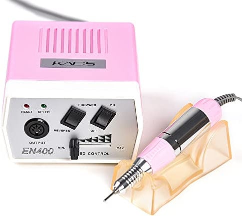 KADS 30000RPM Nail Art Drill Nail Equipment Manicure Tools Pedicure Acrylics Pink Electric Nail Art Drill Finger & Toe Machine Set (Pink)