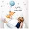 Little Deco Aufkleber Spruch sei wild & Fuchs I Wandbild M - 130 x 61 cm (BxH) I Luftballon Wandtattoo Kinderzimmer Junge Tiere Deko Babyzimmer Kinder DL316