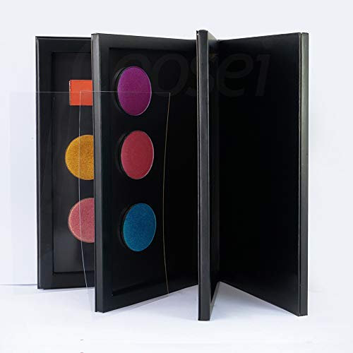 Coosei Magnetische Make-up-Palette für Lidschatten, 3-lagige magnetische Palette in Buchform, große leere Make-up-Aufbewahrung