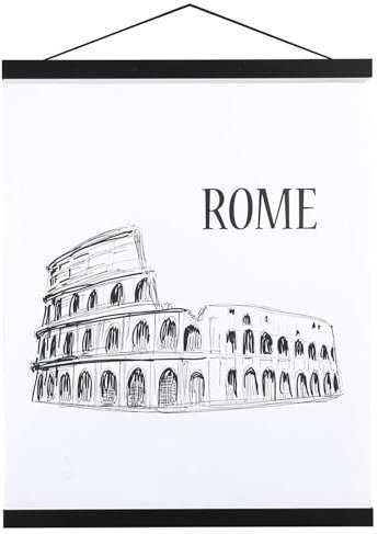 Ywlake A1 Posterleiste Posterschiene Posterleisten, Magnet Magnetische Holz Poster Aufhänger Halter Rahmen Leisten Bild Bilder Bilderrahmen Bilderleiste 61x91.5 60x80 (61cm, Schwarz)