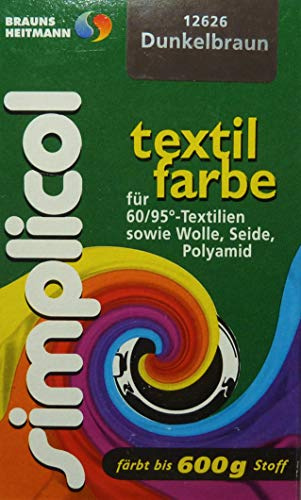 Restposten Simplicol Textilfarbe von Brauns-Heitmann 3 x 25g Dunkelbraun 19,99€/100g
