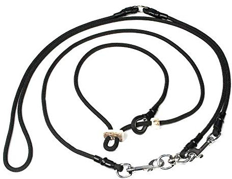 Mystique® Hunting Profi Umhängeleine 6mm S L:275cm Moxon mit Zugbegrenzung (schwarz)