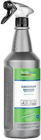 ferdoclean® 1 x 750 ml Kunststoffreiniger für Fensterrahmen, Gartenmöbel, uvm. | Reiniger für alle Kunststoff Oberflächen | Caravan-Reiniger gegen hartnäckige Verschmutzungen