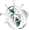 Generisch 1 Stück Kompass Aufkleber auf transparenter Folie, Abziehbild (Rt100/1) (Silbergrau (100/1/2), 5 x 5 cm)