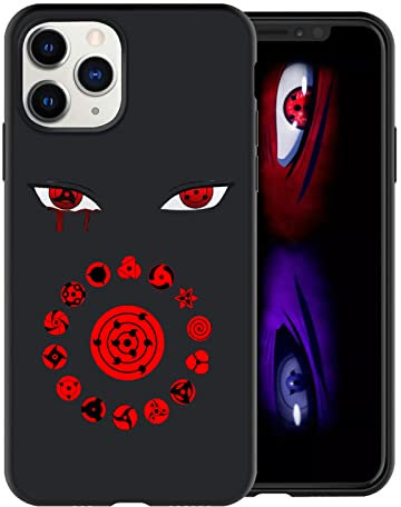 DiyGody Japanese Anime Case Compatiable with iPhone 11 Pro Max,Cool Red Eyes Funny Unique Design for Boys Girls Yonth Teen Slim Soft Silicone Shockproof Camera Protection Cover for iPhone 11 Pro Max
