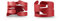Alessi Barkring BM17S2 R - Set mit Zwei Design-Serviettenhaltern mit Natürlich Inspirierter Dekoration, aus mit Epoxidharz Gefärbtem Stahl, Rot