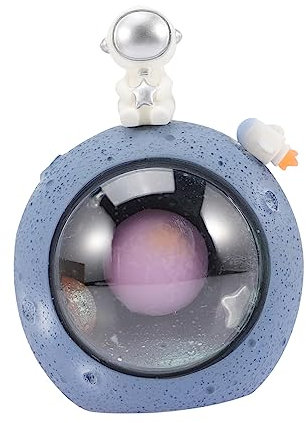 OSALADI Autodekoration Figur Arbeitsdeko Lampe Harz Lesedekoration Kinder-Desktop Für Geschenke Lernen Niedlich Geburtstag Schlafzimmer Spielzeug Silber Ornament Zimmer Nachttisch
