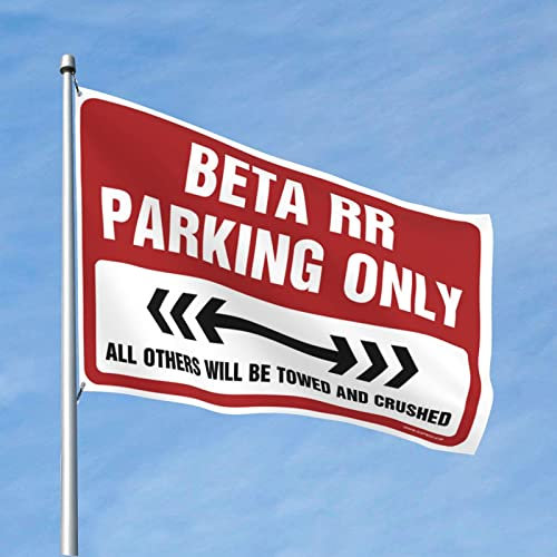 CakJuice Flaggen für die Jungen Beta Rr Parking Only Flagge Deck Dekor Raumzubehör für Männer (Größe: 60 x 90 cm)