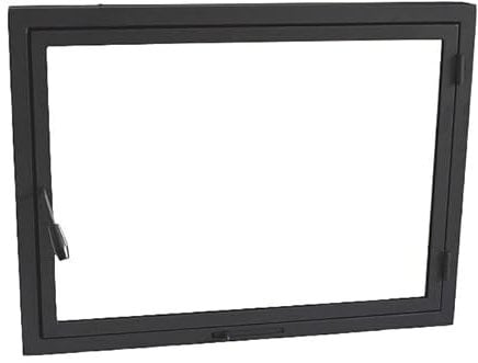 New Backofentür 75x50 Kamintür mit Glas Ofentür Kamintür Pizzaofentür Gußeisen Steinofentür Das Türchen zum Ofen | Öffnungsrichtung: Rechts | Der Griff Links | Modell P1