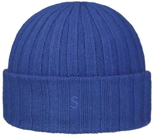 Stetson Surth Kaschmir Wintermütze Damen Herren Strickmütze 100% Kaschmirwolle Herbst Winter Royalblau One Size