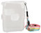 Clear Camera Case for Fujifilm Instax Mini Link 2, Transparent Hard PC Carrying Bag Protective Cover with Adjustable