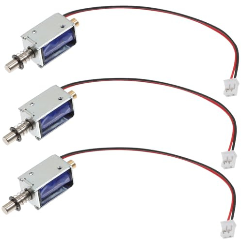 BUGUUYO Solenoid Mini 3 Stück Push-Pull-Elektromagnet Metallrahmen Mini-Rahmen Elektromagnet 12 V Offener Rahmen Mikro-Linearantrieb Dongguan Metall-Magnet