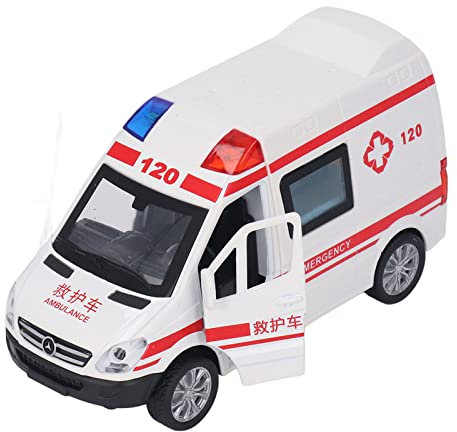 Modellauto, Lebendiges Aussehen, 14 X 6 X 7,5 cm, Mini-Auto-Legierungsmaterial Zur Dekoration. (Mittelgroßer Krankenwagen)