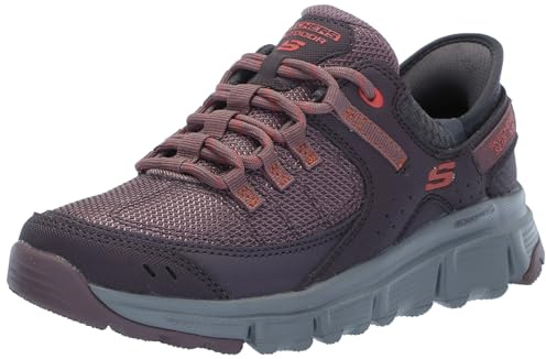 Skechers Damen Summits at, Burgunderrotes Synthetik-Mesh-Multi-Besatz, 39.5 EU