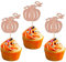 24 Stück Kürbis-Cupcake-Topper, Glitzer, Herbst-Thema, Cupcake-Picks, Halloween-Kuchendekorationen für Kürbis-Thema, Babyparty, Erntedankfest, Geburtstag, Party, Kuchendekorationen, Zubehör, Roségold
