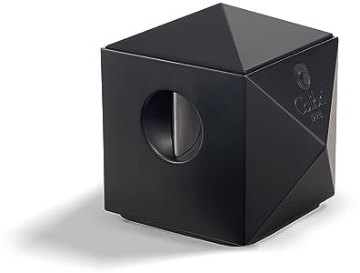 Colibri Quasar Tisch-Zigarrenschneider - V-Schnitt & Gerader Schnitt in Einem - Für Zigarren bis zu 70 Ringmaß - Hochwertiges Pyramiden-Design aus Metall - Federunterstützte Auslösung - Geschenkbox