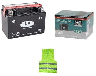 KOMPATIBEL MIT Honda FMX 650 da Jahr 2005 al 2006 Schlagzeug YTX9-BS LP Wird GELADEN UND EINSATZBEREIT GELIEFERT BATTERIEN SPEZIFISCHE AGM 8 Ampere 12 Volt 150X87X105MM
