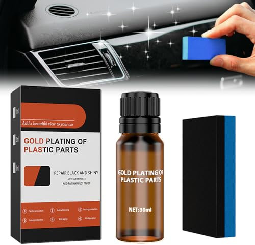 Kidmis Kunststoff Auffrischer, 2024 New Kunststoffreiniger Auto, Auto-Kunststoff-Restaurator, Auto-Plastikteile-Renovierungsmittel, Car Plastics Restorer (1pcs)