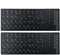 Asukohu Keyboard Sticker Waterproof Keypad Button Stickers For Hebrew Keyboards White Letters On Black Background 2PCS Keyboard Letters Replacement Stickers