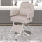 Llchaensc Friseurstuhl Friseursessel 360° Drehbar Frisörstuhl Barberstuhl Höhenverstellbarer Barbersessel Hydraulischer Bedienungsstuhl Friseureinrichtung,Grau,A