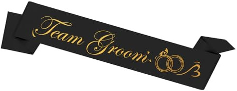 Team Groom Schärpe Schwarz Schärpe Team Groom Sash Junggesellenabschied Schärpe Junggesellenabschied Deko JGA Schärpe Schwarz JGA Zubehör Junggesellenabschied Schärpe Bachelor Party Accessories