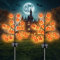 Fohil Halloween Solarlampen für Außen Garten, 2 Stück 20LED Kürbis, 2 Modi Wasserdicht Lichter, Orange Kürbis Lampion Dekoration