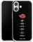 Slim Case extra dünn kompatibel mit Apple iPhone 16 Silikon Handyhülle transparent Hülle Akatsuki Offizielles Lizenzprodukt Naruto Shippuden