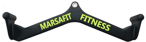 Home Gym Fitness Rowing T-bar V-bar Pulley Cable Machine Attachments, Bicep Curl Tricep LAT Pulldown Bar Back Strength Training Handle Grips LAT Pull Down Bar Press Down Exercises (UKBT1903)